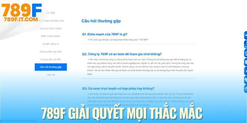 789f Những thắc mắc thường gặp khi sử dụng 789F được giải đáp