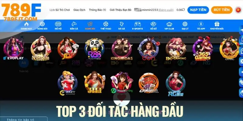 Game Bài 789F List đối tác chiến lược nâng tầm chất lượng cho game bài 789F