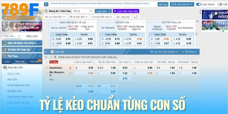 Thể Thao 789F Tỷ lệ kèo phản ánh sát tình hình thực tế
